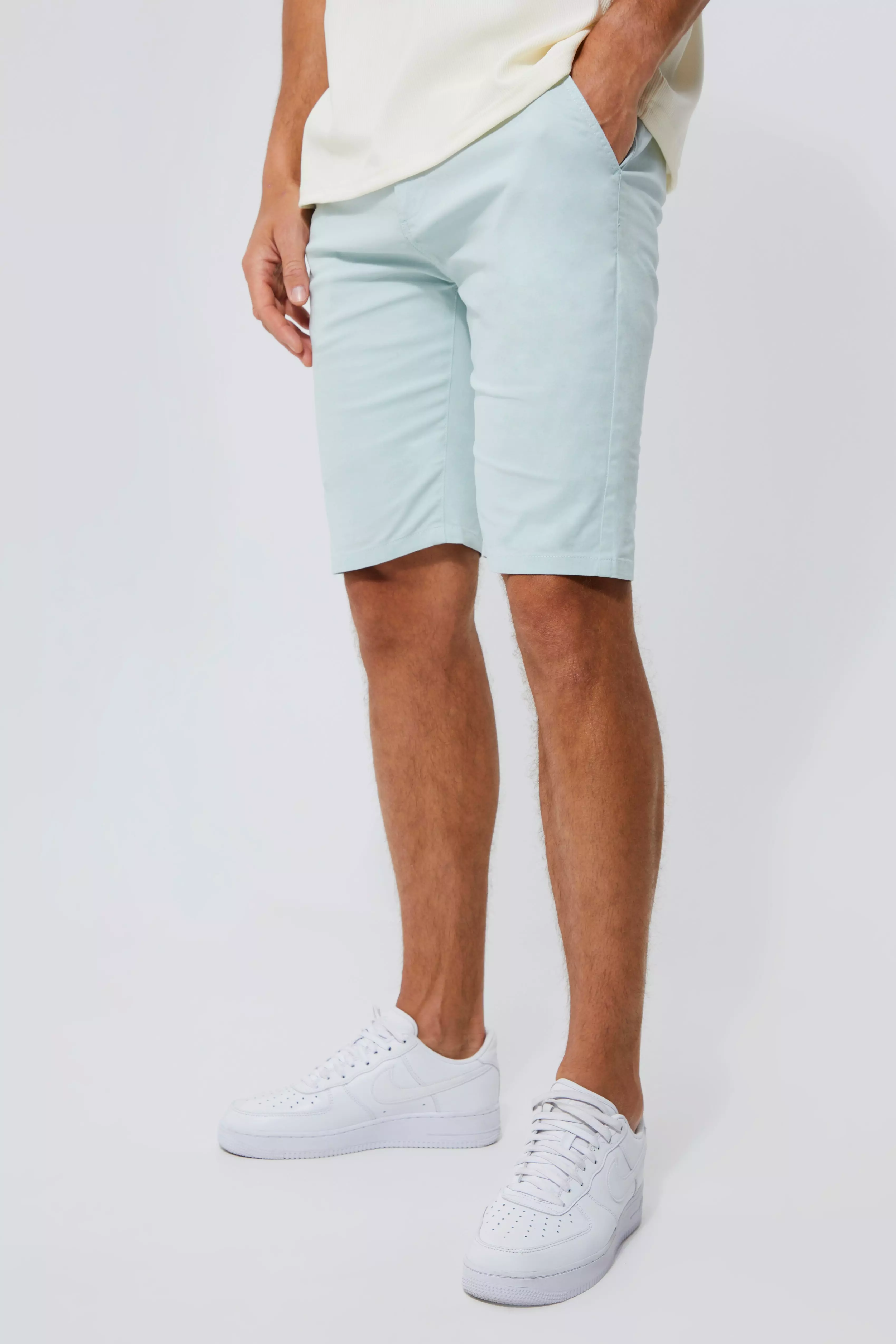 Stretch skinny chino shorts clearance